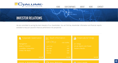 Desktop Screenshot of investor.cyalume.com